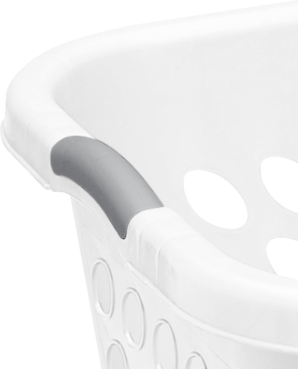 PEtbon 1.5 Bushel Square Plastic Laundry Basket with Handles, White - Image 6