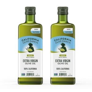 California Extra Virgin Olive Ranch Oil 33.8 oz each 2 Pack by Qualitatt